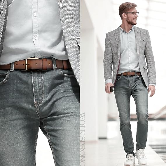 Full Grain Leather Men's Belt - Image 2